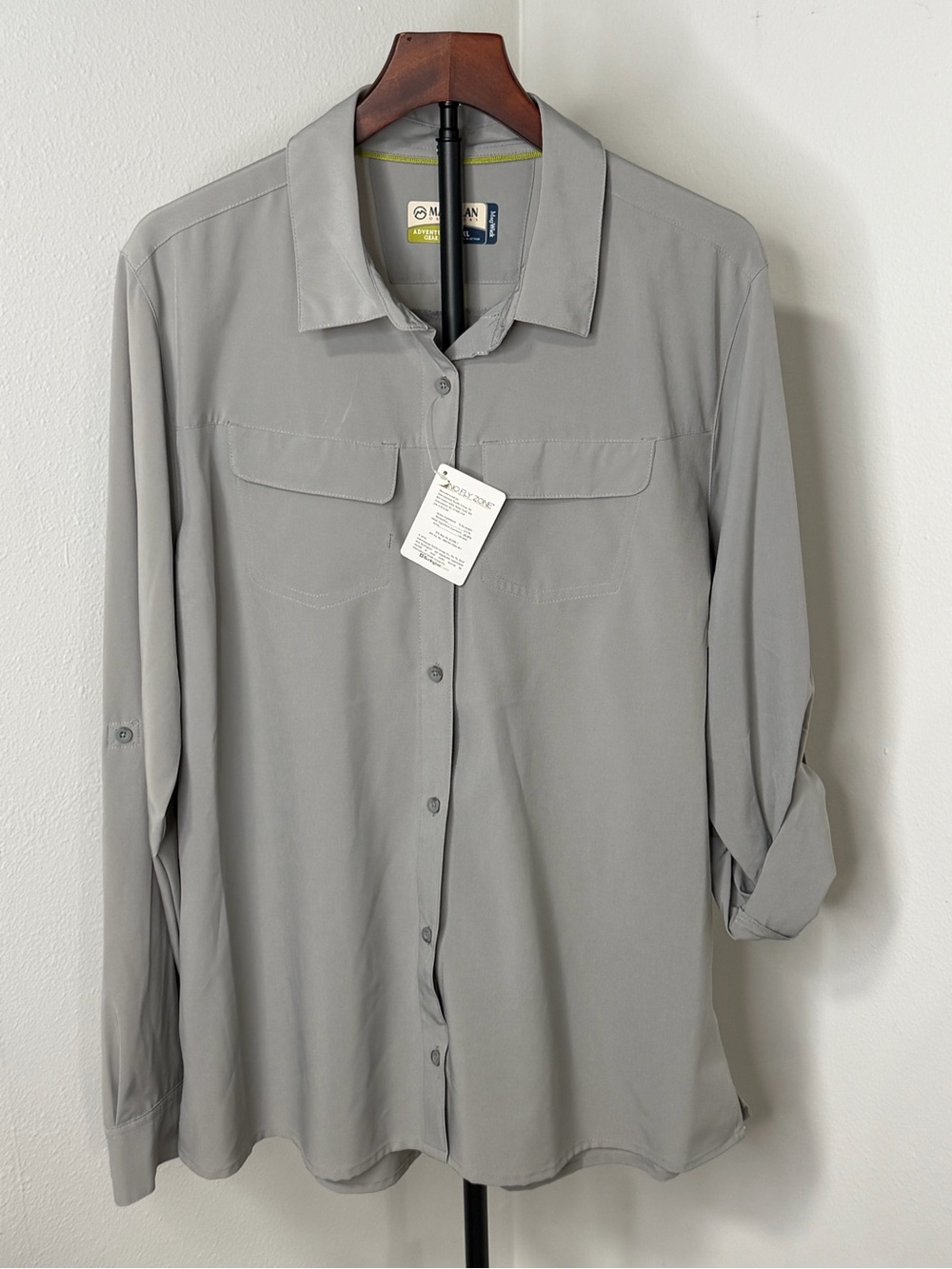 Women’s Magellan Outdoors Light Gray Women's Button-Down Shirt Size XXL